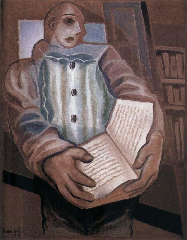 Juan Gris The clown scooped up the book